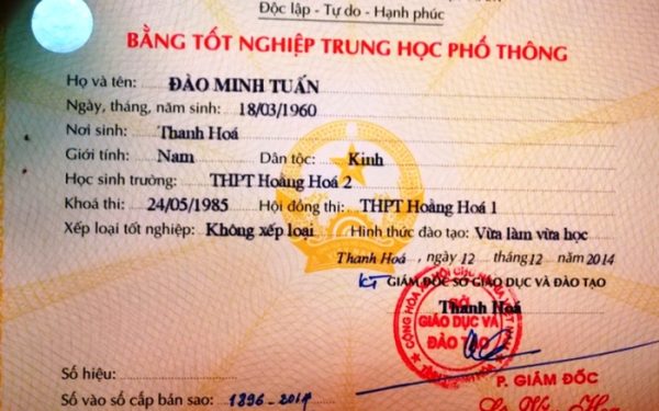Chuyên Dịch Vụ Làm Bằng Cấp 3 ở Hà Nội Không Cọc Lấy Ngay