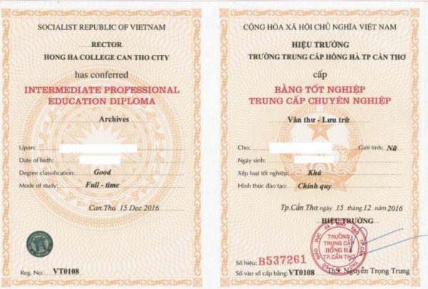 Làm Bằng Đại Học Trung Cấp Văn Thư Lưu Trữ Đảm Bảo Sử Dụng Toàn Quốc