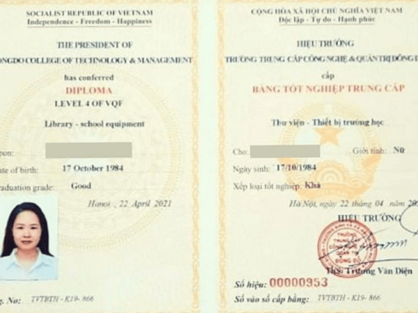 Làm Bằng Trung Cấp Thư Viện Chuẩn Đảm Bảo Sử Dụng Trên Toàn Quốc
