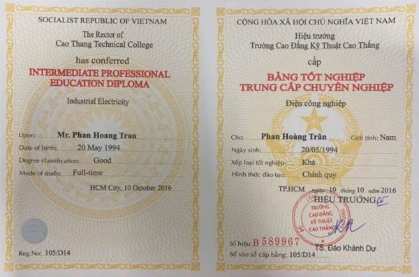 Làm bằng trung cấp tại Hà Nội KHÔNG ĐẶT CỌC