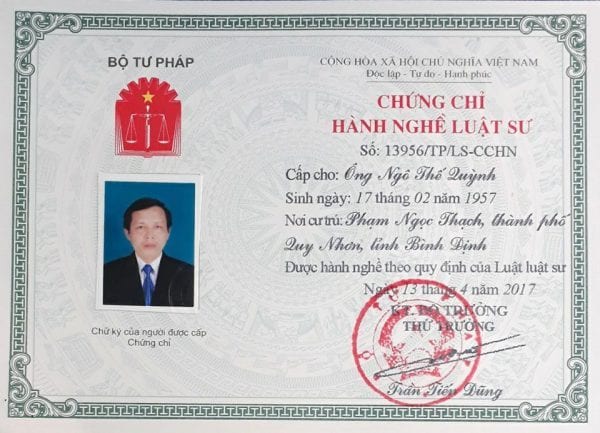 CẤP NGAY CHỨNG CHỈ LUẬT SƯ - MIỄN ĐÀO TẠO