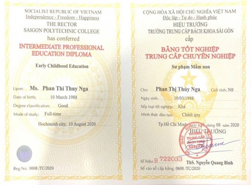 Làm Bằng Trung Cấp Sư Phạm Mầm Non Uy Tín Chất Lượng