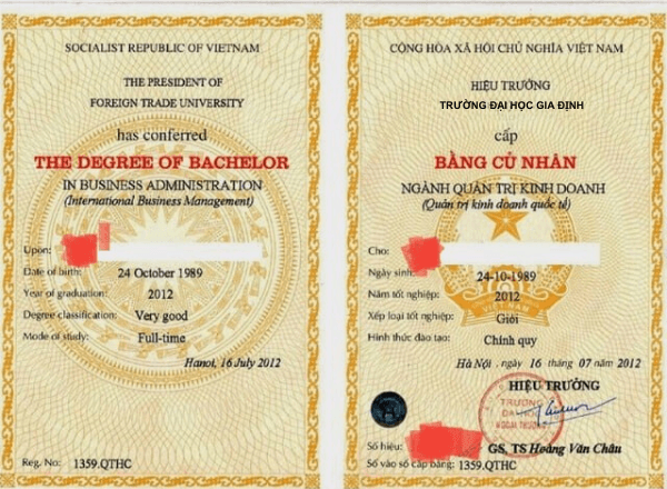 Làm bằng đại học Gia Định không cần đặt cọc