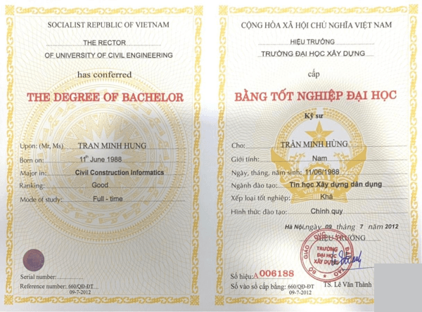 Làm bằng Đại học Xây Dựng Đảm Bảo Sử Dụng Đi Làm - Mở Công Ty