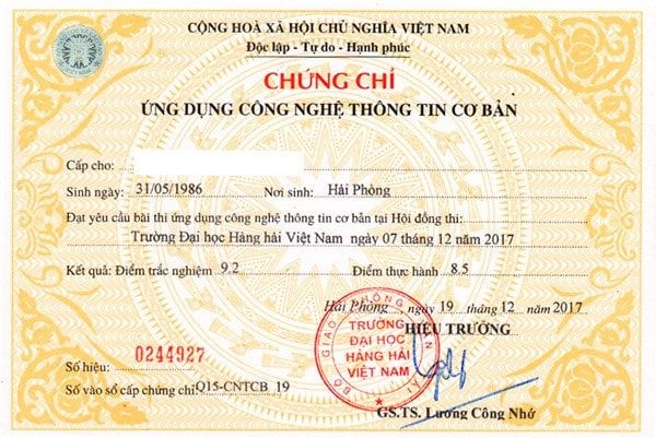 Làm Chứng Chỉ Tin Học Nhanh Chóng Giá Rẻ Không Cần Thi