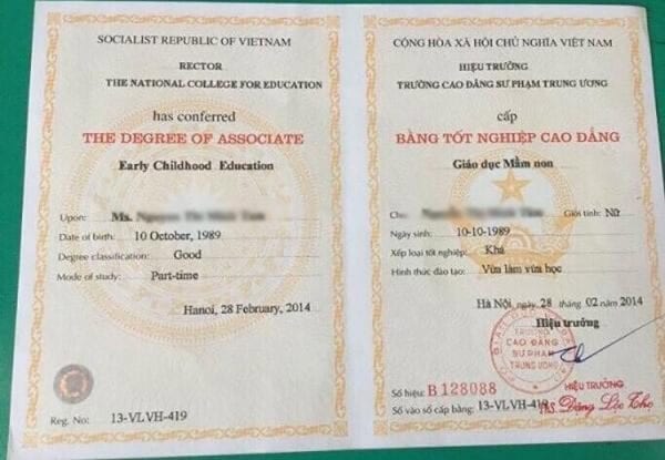 Bao Xin Việc với dịch vụ làm bằng Cao đẳng Kỹ nghệ chuẩn an toàn