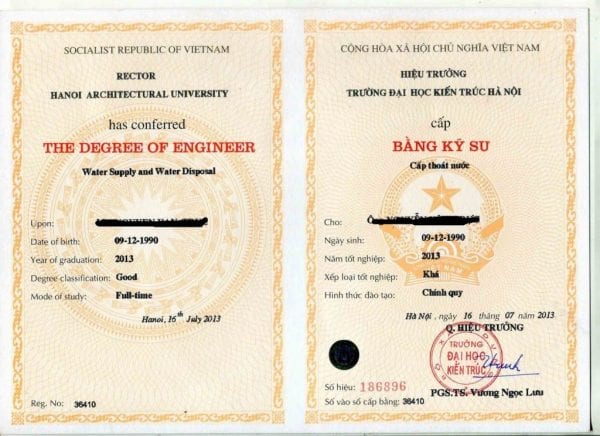 làm bằng đại học kiến trúc