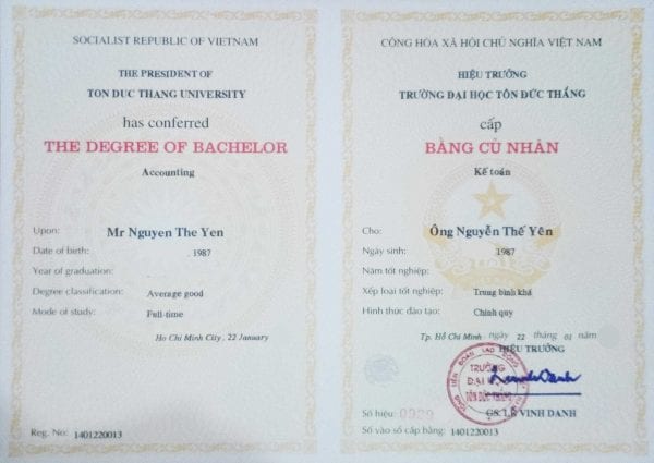 Mua Bằng Đại Học Tôn Đức Thắng Uy Tín Tại Bao Xin Việc