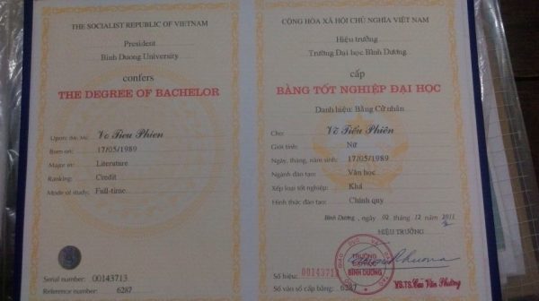 Nơi Mua Bằng Đại Học Bình Dương Phôi Thật Uy Tín