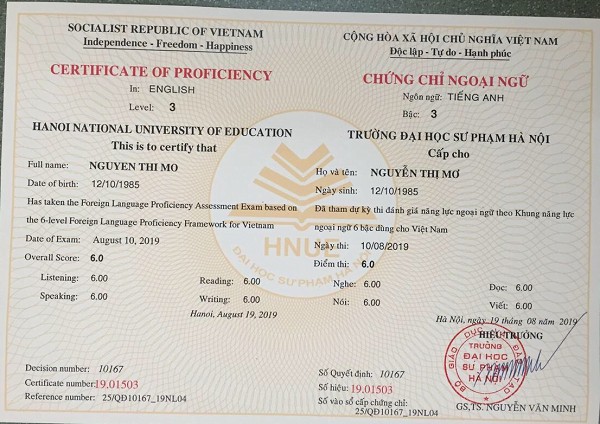 Các Bậc Của Chứng Chỉ Tiếng Anh B So Với Khung Năng Lực Ngoại Ngữ 6 Bậc