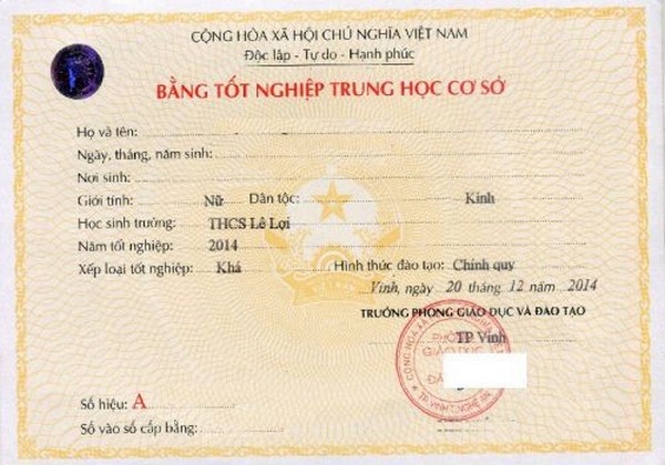Cách thức liên hệ và quy trình làm lại bằng tốt nghiệp cấp 2