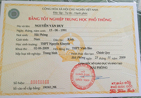 Dịch Vụ Làm Bằng Cấp 3 Tại Hải Phòng Và Các Tỉnh Thành Phía Bắc
