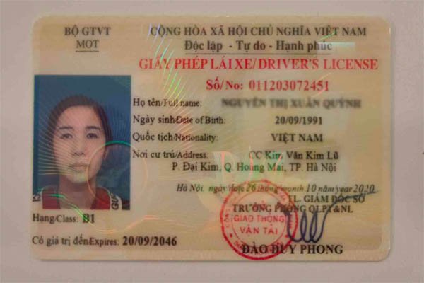 Các Dịch Vụ Làm Bằng Lái Xe hạng B1 Tại Bao Xin Việc