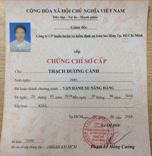 Làm Chứng Chỉ Xe Nâng Hàng Nhanh Chóng - Giá Rẻ