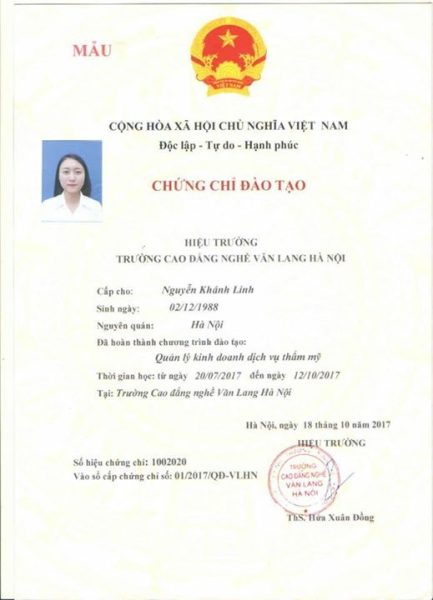 Làm Chứng Chỉ Hành Nghề Spa - Mua Chứng Chỉ Hành Nghề Spa