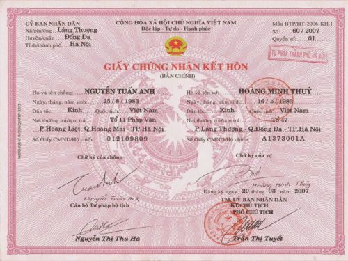 Làm Giấy Kết Hôn Giả Chất Lượng Như Thật Bao Công Chứng