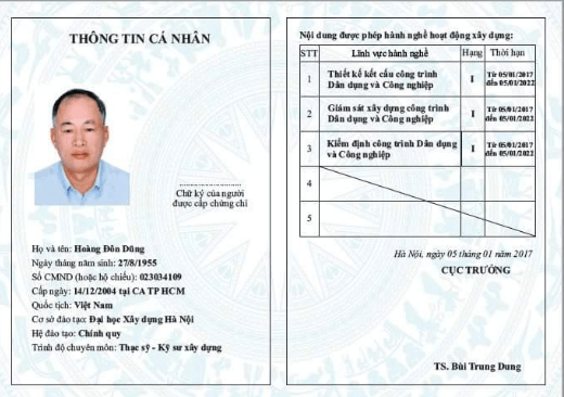 Làm Chứng Chỉ Hành Nghề Giám Sát Xây Dựng Hạng 1 2 3