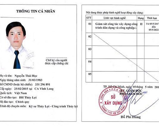 Làm Chứng Chỉ Hành Nghề Giám Sát Xây Dựng Hạng 1 2 3