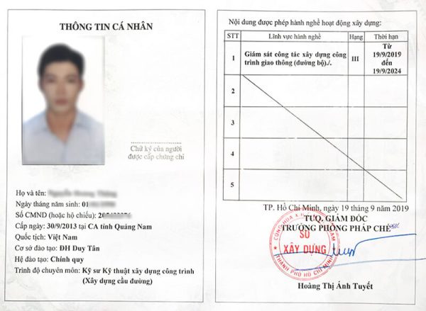 Làm Chứng Chỉ Hành Nghề Giám Sát Xây Dựng Hạng 1 2 3