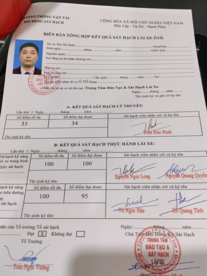 Cận cảnh hồ sơ gốc của bằng lái xe được làm tại Bao Xin Việc