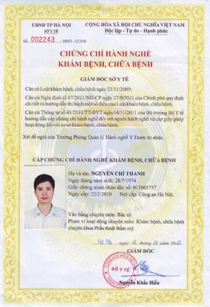 Những lợi ích khi làm chứng chỉ hành nghề Y