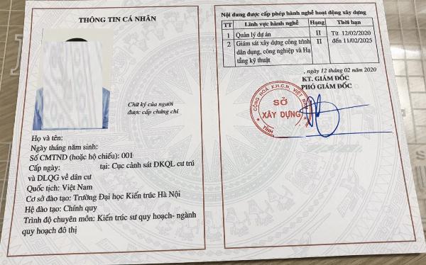 Làm Chứng Chỉ Hành Nghề Giám Sát Xây Dựng Hạng 1 2 3