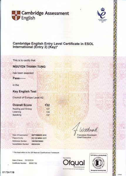 Làm Chứng Chỉ KET Bao Xin Visa Định Cư Tại Bao Xin Việc