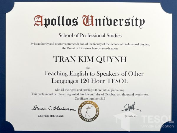 Làm Chứng Chỉ TESOL Uy Tín Chất Lượng Tại Bao Xin Việc