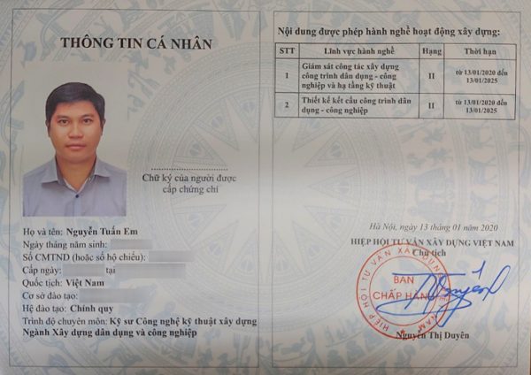 Làm Chứng Chỉ Hành Nghề Kiến Trúc Sư Bao Uy Tín Lấy Ngay