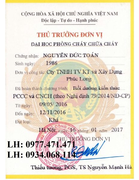 Làm Chứng Chỉ Phòng Cháy Chữa Cháy An Toàn Lấy Ngay Giá Rẻ 2023