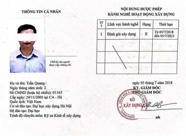 Làm Chứng Chỉ Định Giá Xây Dựng Tại Bao Xin Việc