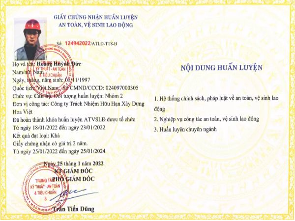 Làm Chứng Chỉ An Toàn Lao Động Tại Bao Xin Việc