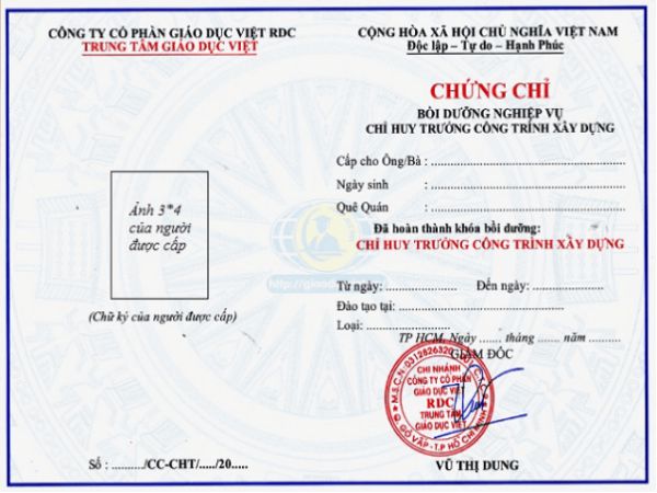 Làm Chứng Chỉ Chỉ Huy Trưởng Lấy Ngay Tại Bao Xin Việc