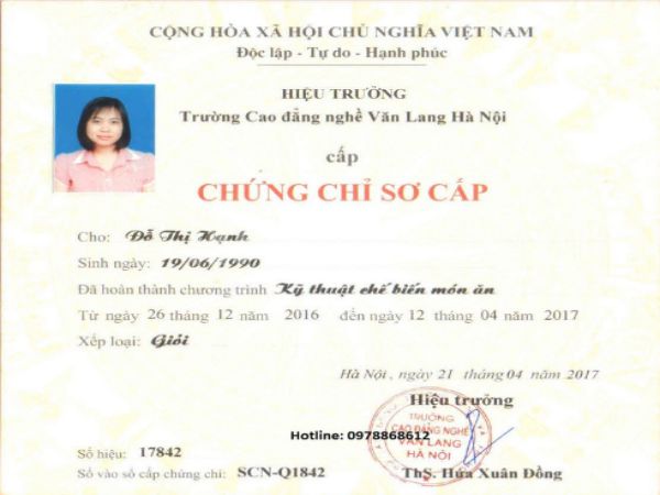 Làm Chứng Chỉ Nấu Ăn Giá Rẻ Uy Tín Chất Lượng Tại Bao Xin Việc