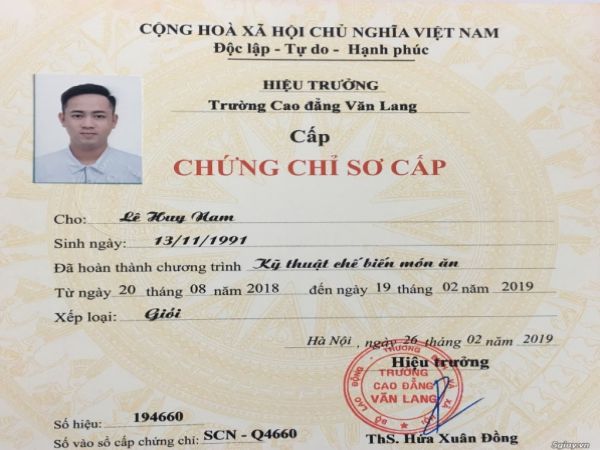 Làm Chứng Chỉ Nấu Ăn Giá Rẻ Uy Tín Chất Lượng Tại Bao Xin Việc