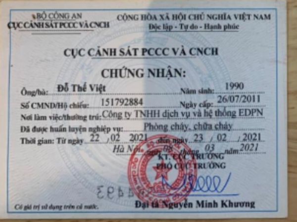 Làm Chứng Chỉ Phòng Cháy Chữa Cháy An Toàn Lấy Ngay Giá Rẻ 2023