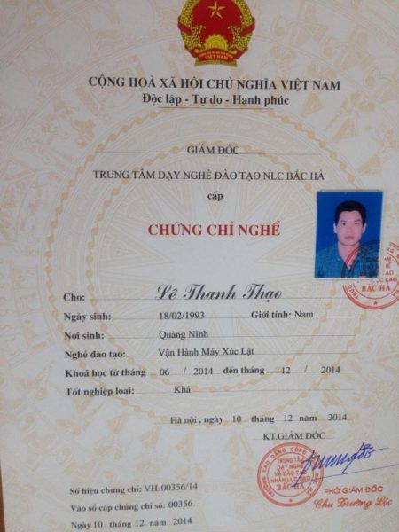 Làm Chứng Chỉ Máy Xúc - Giấy Phép Lái Máy Xúc Trên Toàn Quốc