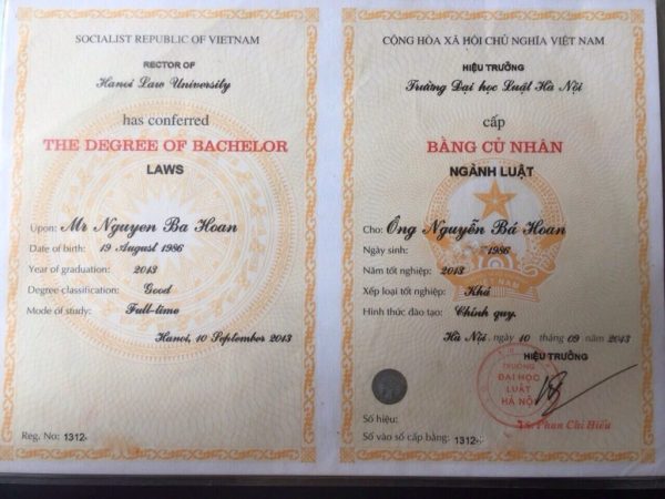 Dịch Vụ Làm Bằng Cử Nhân Luật Tại Bao Xin Việc