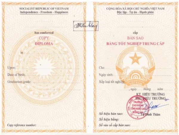 Đường viền và họa tiết trang trí trong bằng tốt nghiệp