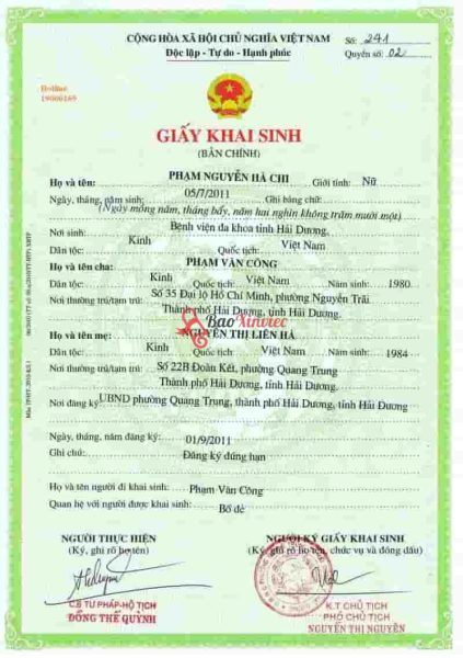 Làm Giấy Khai Sinh Giả Không Cần Đến Văn Phòng Nhà Nước