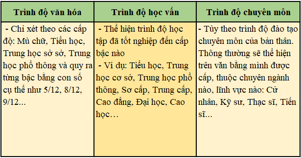 Trình Độ Học Vấn Là Gì? Hướng Dẫn Chi Tiết Cách Ghi