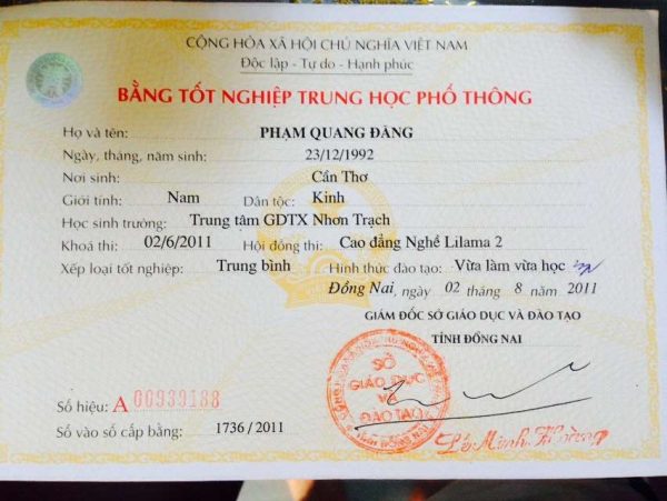 Cần Làm Bằng Cấp 3 Lấy Nhanh Trong Ngày