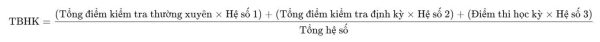Cách Tính Điểm Trung Bình Môn Học Kỳ 2