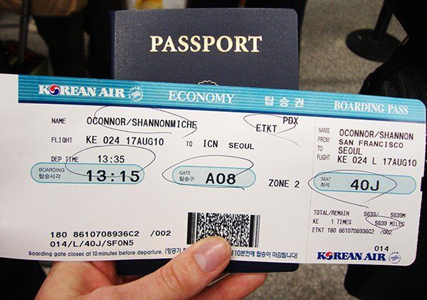 Chi phí tiền vé máy bay sang Hàn Quốc