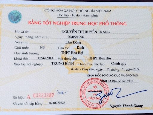 Làm Bằng Cấp 3 Giả Cần Những Gì ?